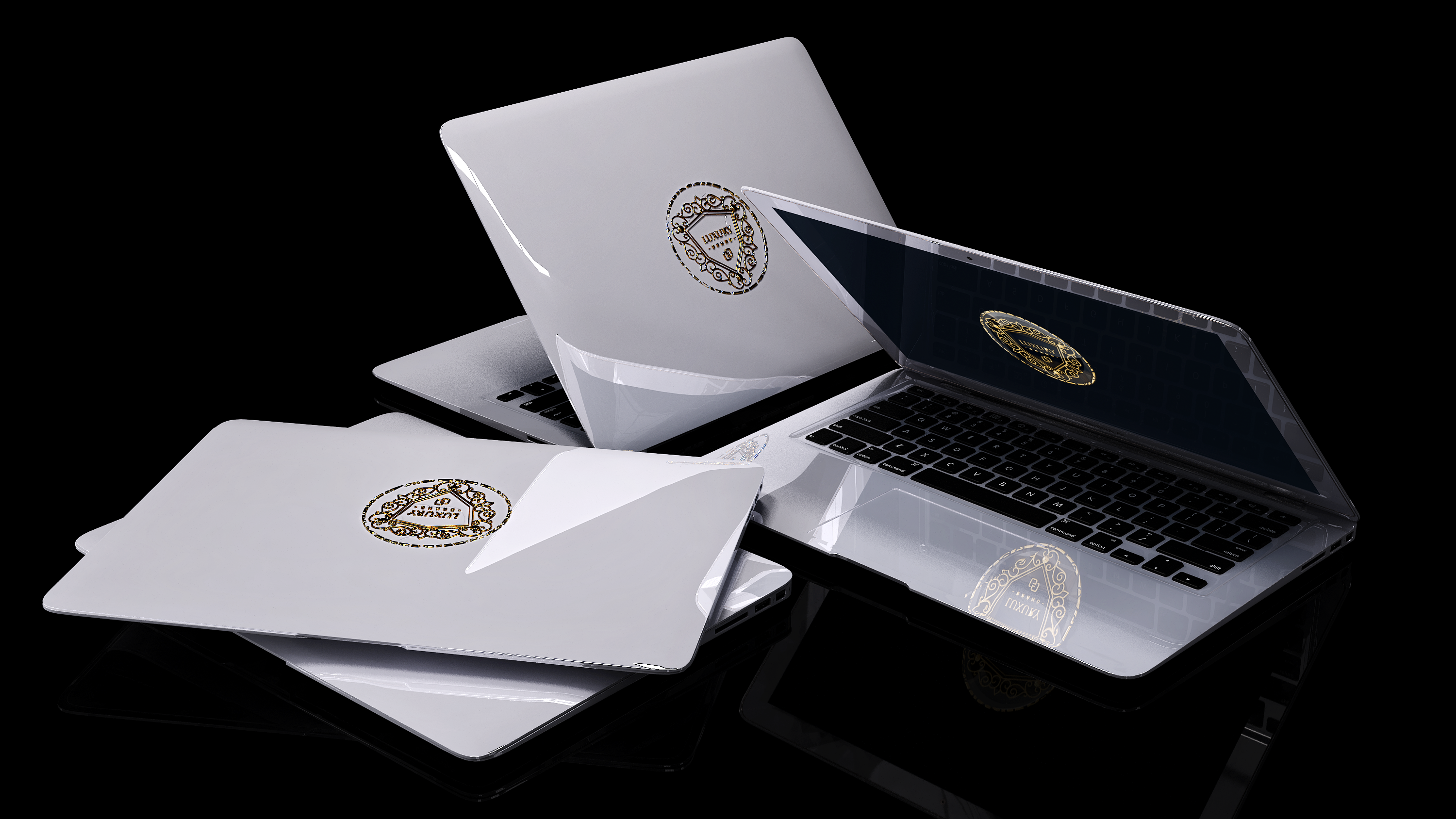 Брендинг ноутбука MacBook GG Golden Gram